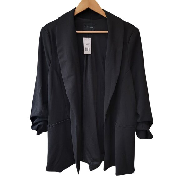 New with Tags Dakota Blue Black Open Front Blazer – Size XL – Classic & Chic - Picture 1 of 5